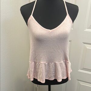 Hollister Women's Pink Ruffle Hem Cami Top size XS